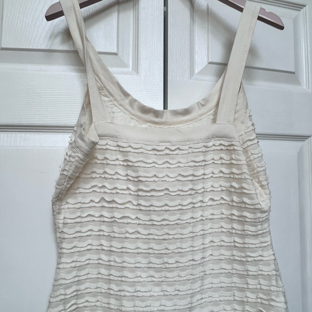 Anthropologie Cream Ribbed Tank Top